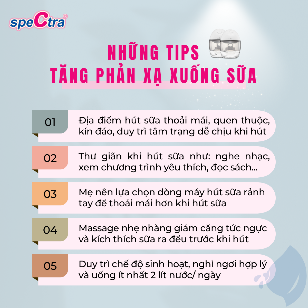 NHỮNG TIPS TĂNG PHẢN XẠ XUỐNG SỮA